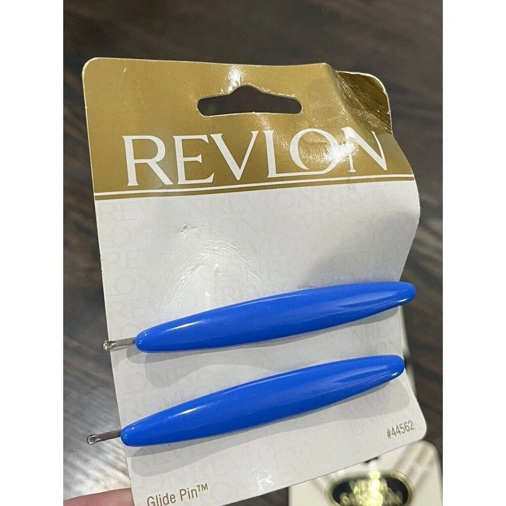 Vintage 1990s Barrettes Lot Vidal Sassoon Revlon Hair Clips Black Blue‎ NOS